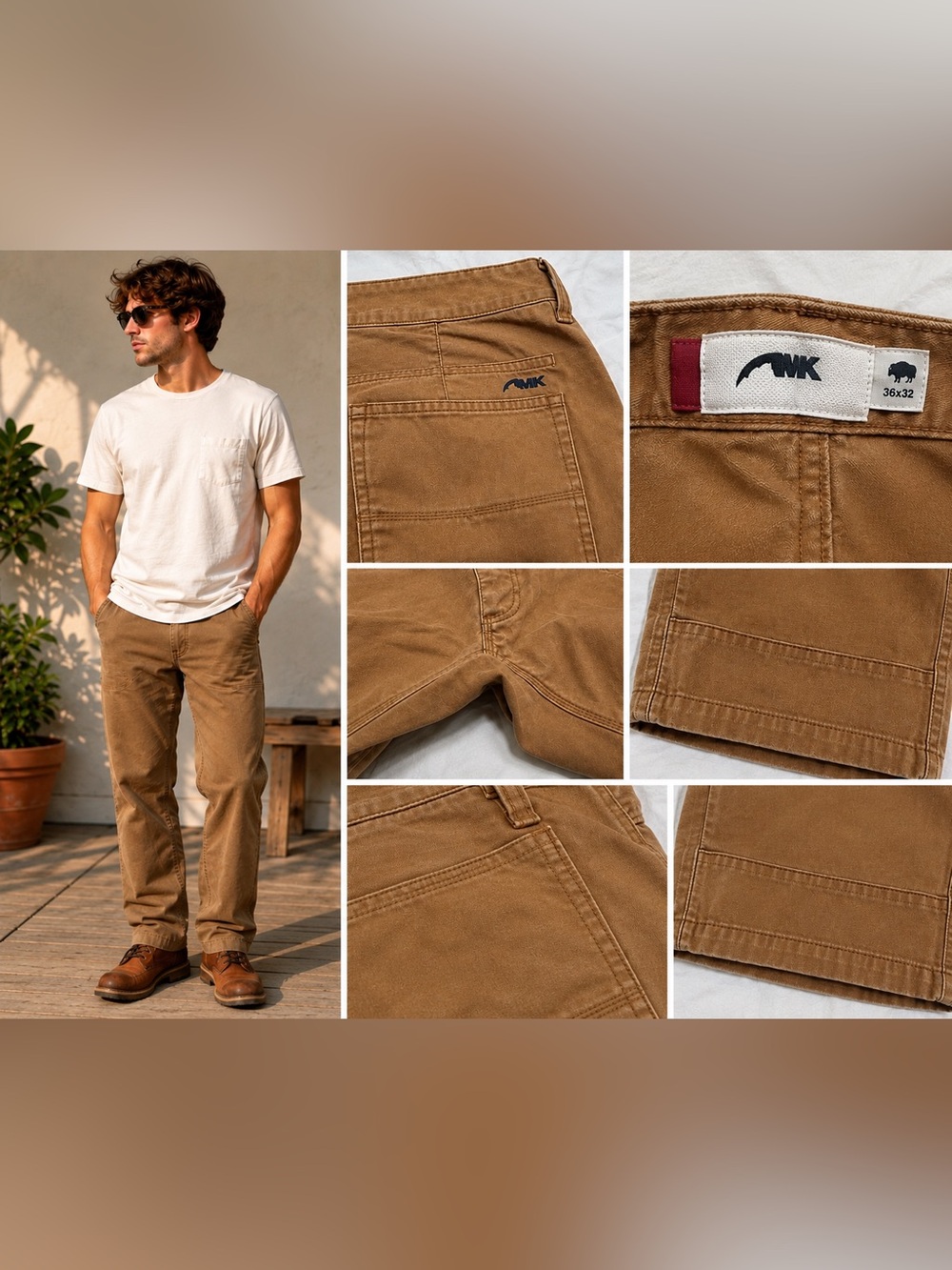 Mountain Khakis Jackson Hole Slim Fit Pants 36x32 Brown Workwear